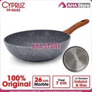 Fry Wok Pan Induction Frying Pan Marble 26cm Fp-0642