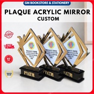 ACRYLIC PLAQUE MIRROR CUSTOM / PLAK ACRYLIC CERMIN KUSTOM / CENDERAHATI /HADIAH / EVENT /PLAK CUSTOM