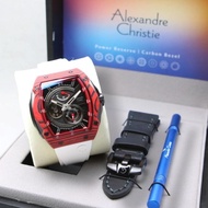 Jam Tangan Alexandre Christie Pria Ac 6608 Special Edition - White Red