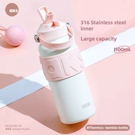 AKS Twinkle Bottle, 1100ml,  316L stainless steel inner, leakproof, temperature retention, large cap