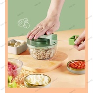Manual pulling multi-purpose chopper, minced garlic, meat, chilli, nuts, food blender, stainless ste