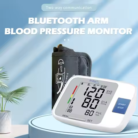 Andesfit Bluetooth Blood Pressure Monitor LCD Display,2 Users 90 Memories,Oscillometric Measurement,