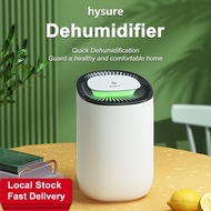 【SG Stock】Hysure Dehumidifier With Night Light Quiet Auto-shutoff / Big Water Tank /SG Plug /Energy-saving Mini Dehumidifier