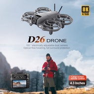 D26 Mini Drone with Large Screen Remote-Controlled Aircraft 8K HD Camera Optical Flow Hover Birthday