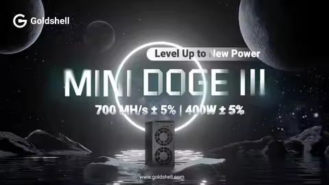 NewGoldshell MINIDOGEIII Bitcoin Mining Miner Asic 700MH/S ±5% 400W ±5% WIFI LTC+DOGE Box Series for