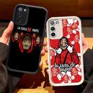 O-25 La Casa De Papel Casing for Samsung F02S A03 Core A02S M02S M02 A02 A03S Black and White