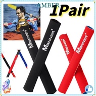 AMBER 1Pair Canoe Paddle Grips Handle Cover, 4 Colors Non-Slip Kayaking Oars Handle Cover, Diving fa