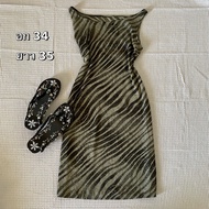 Mini Dress Green Sea Pattern: y2k Hippie Fairy Kokate Emo Boho Style Secondhand Clothes Forward