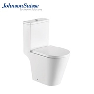 Johnson Suisse Venice Rimless One Piece Toilet Bowl Water Closet Set P to S-trap