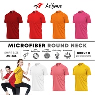 LEFONSE QuickDry Plain Microfiber T Shirt Unisex Adult | Baju Jersey - [7 Colors] - RM01 GROUP D