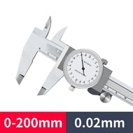 Vernier Caliper พร้อม Meter Dial Calipers Gauge Micrometer ไม้บรรทัด0-150มม. 0-200มม. โลหะ Caliper ก