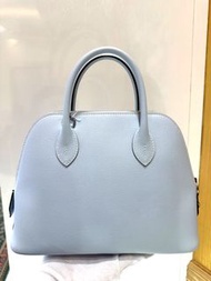 新同 Hermes Bolide 25 Blue Brume 霧霾藍銀扣Epsom 手挽側咩袋