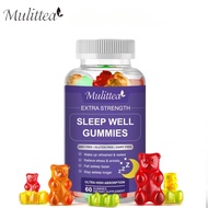 Mulittea Sleep Melatonin Gummies Sleep Support Vitamin Supplement Sleep Aid Stress Relief & Calm Moo