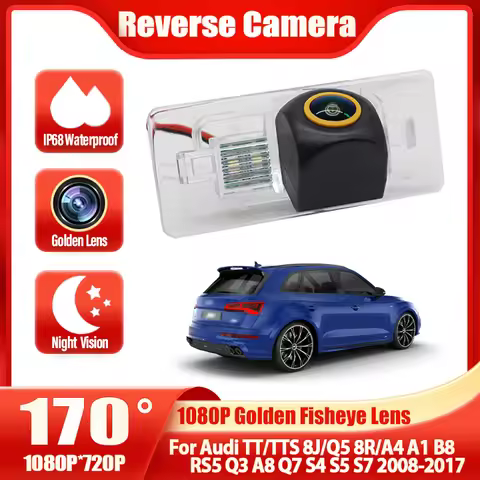 170 Degree HD 1920x1080P Fisheye Lens Rear View Camera For Audi TT/TTS 8J/Q5 8R/A4 A1 B8 RS5 Q3 A8 Q