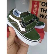 Vans Kids Shoes dark green premium Adhesive
