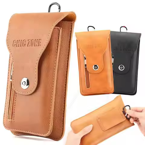 Leather Flip Case Waist Bag For AGM Note N1 Z1 G2 Pro Glory G1S Pro M7 M6 H5 H3 X5 X3 A10 A9 Wallet 