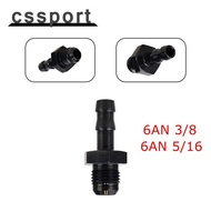 6AN 3/8 5/16 Hose Barb Fittings Adapter Aluminum Fuel Line -6 AN Male to 3/8" Push On Barb Connector