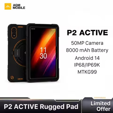 AGM P2 Active Rugged Tablet 11 Inch FHD IP68 Waterproof Dustproof 8GB RAM 256GB ROM Octa Core G99 An