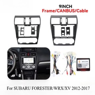 Car 9inch Radio Fascias Panel Frame Wire Harness Canbus Cable Stereo Dash 2Din 2012-2017 For SUBARU 