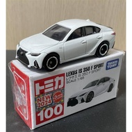 Tomica 100 Lexus Is 350F Sport model car in White for children 3+ and collectors