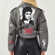 手繪皮革外套 Who is bad? Michael Jackson 訂製禮品