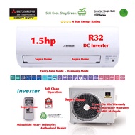 Mitsubishi 1.5hp R32 DC Inverter Aircond SRK13YXP & SRC13YXP Mitsubishi Heavy Industries R32 1.5hp I