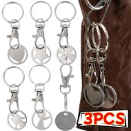 Stainless Steel Shopping Trolley Token Keychain Portable Supermarket Gifts Multi-style Metal Cart To