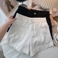 VELIN S-6XL (25-39) Denim Shorts Women Korean High Wasit Short Pants Plain Casual Jeans