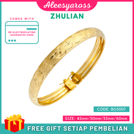 [BG5007] Gelang Tangan ZHULIAN Gold Plated Bangle Jewellery Emas Saduran Barang Kemas gelang zhulian