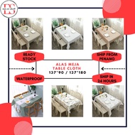 Plastic Table Cloth Plastic Alas Kain Meja Makan Ruang Tamu Pengantin Cantik Murah 4 6 Kerusi Plasti