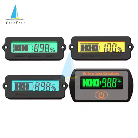 12V 24V 48V LY6W LY7S Lithium Li-ion LiPo Battery Capacity Indicator LCD Display Lead Acid Battery D