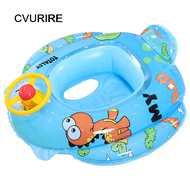 Cvurire【Ready! Inflatable Children Swim Ring Baby Circle Cartoon Floating Rubber Sound Steering Wheel Seat Float Car Swim Accessories For 2-6 Years Old