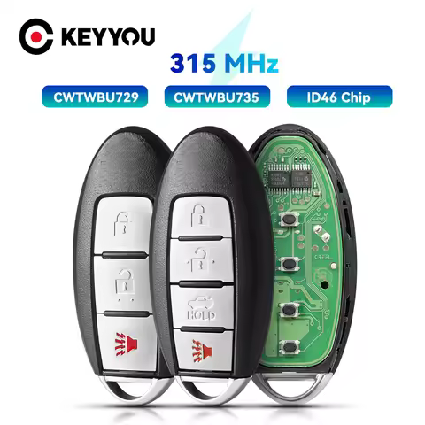 KEYYOU With Battery 315MHZ ID46 Chip For Nissan SENTRA 2007-2012 Remote Smart Key 285E3-EM30D CWTWBU