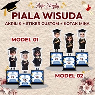 {1 DAY ANNIVERSARY}Graduation Trophy 3D graduation Trophy/ Acrylic graduation Trophy/ height -+ 25cm