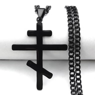 FAST SHIP European and American Russian Orthodox Cross Necklace, Ordinary Irregular Byzantine Cross 
