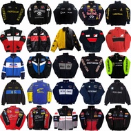 Vint Riding Jacket Women F1 Embroidery Retro Racing Jacket Men Motorcycle Windbreaker Jacket Unisex