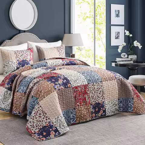 Bed Cover Set Queen Size, universal for 4 seasons (1 bed cover, 1-2 pillowcases), suitable for bedro