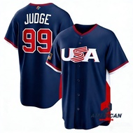 Men's Team USA Aaron Judge Navy Blue 2026 World Classic Baseball Jersey
