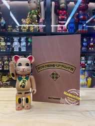 現貨bearbrick wood 木 笑福 招財貓 be@rbrick  400%