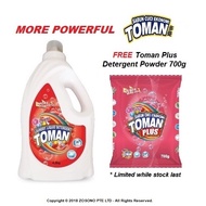 Toman Laundry Liquid Detergent 4.2kg - Free Toman Plus Detergent Powder 700g