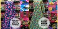 Fashion Muslim Dress Gamis Mayung Motif Bunga Bahan Katun Jepang