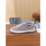 HOGAN Men's 2026 Autumn Fashion Leather Lace-Up Casual German Training Shoes