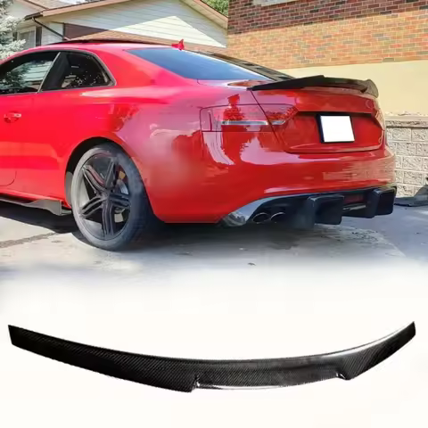 Real Carbon Fiber Rear Trunk Spoiler Wing Auto Body Styling Mod Parts Fit S5 2Door B8.5 2012-2016