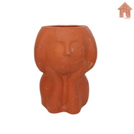 Terracotta Pot Character Melamun HOPE T23 Porous Clay Pot With Drainage Hole Size 23cm x 17cm x 17cm