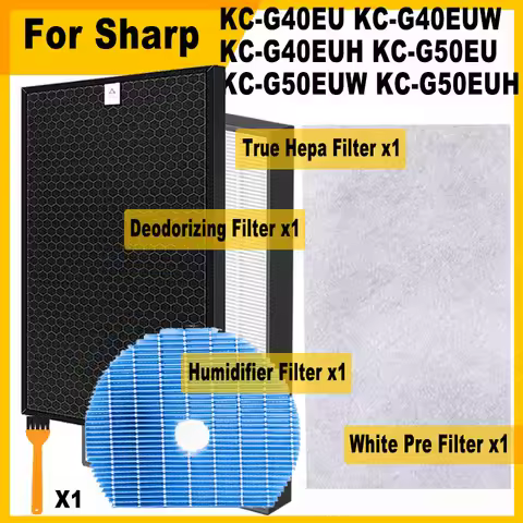 Hepa Deodorizing Humidifying Filter for Sharp KC-G40EU KC-G40EUW KC-G40EUH KC-G50EU KC-G50EUW KC-G50