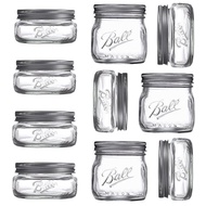 Mason Jar Glass Transparent Overnight Oat Sealed Jar American Milkshake Wide Mouth Juice Cup/Air-tight Glass Mason Jar with Lid, Multifunctional Glass Jar For All Kinds of Jam and Food