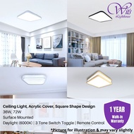 LED Ceiling Light Magnetic Base Surface Mounted Ceiling Lamp Slim Plain Design / Crystal Edge & Dual
