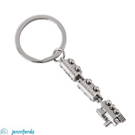 JENNIFERDZ Mini Train Model Alloy Keychain, Train Model Movable Joint Movable Joint Train Keyring, B