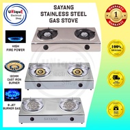 SAYANG Stainless Steel Double Burner Gas  Dapur Gas / Infrared Gas Stove / 8 Jet Burner Head