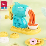Bộ đồ chơi Đất nặn Deli  - Máy làm Mì Hamburger kèm dụng cụ và khuân - Màu tự nhiên an toàn không dí